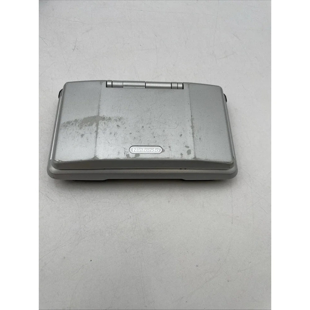 Nintendo DS NTR-001 2004 Game Console - Silver w/ Charger +Case+6 Games-TESTED